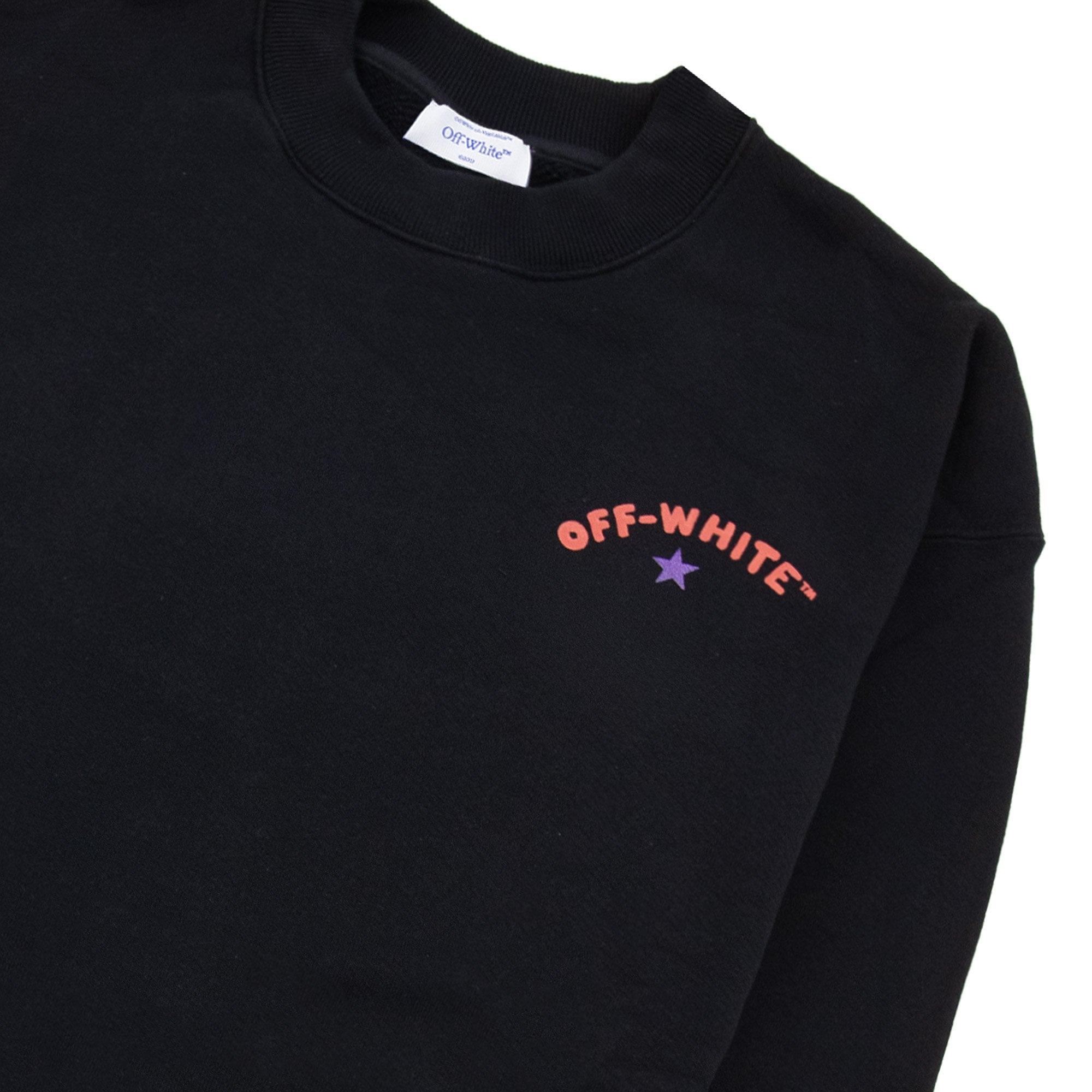 Off White Star Arrow Skate Crewneck Black