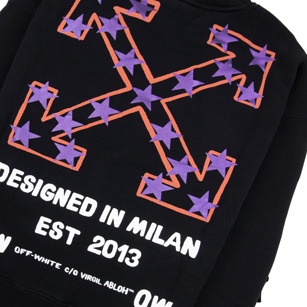 Off White Star Arrow Skate Crewneck Black