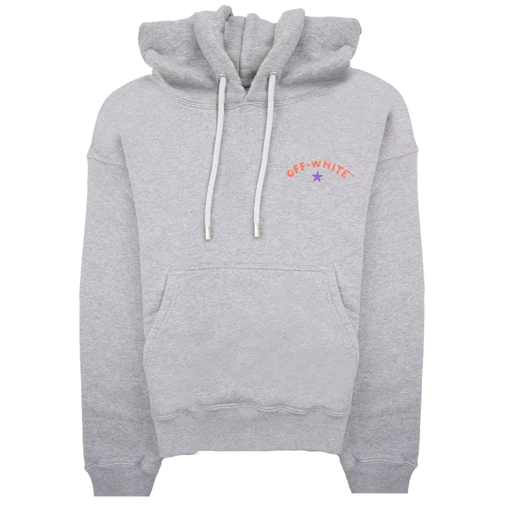 Off White Star Arrow Skate Hoodie Grey Melange