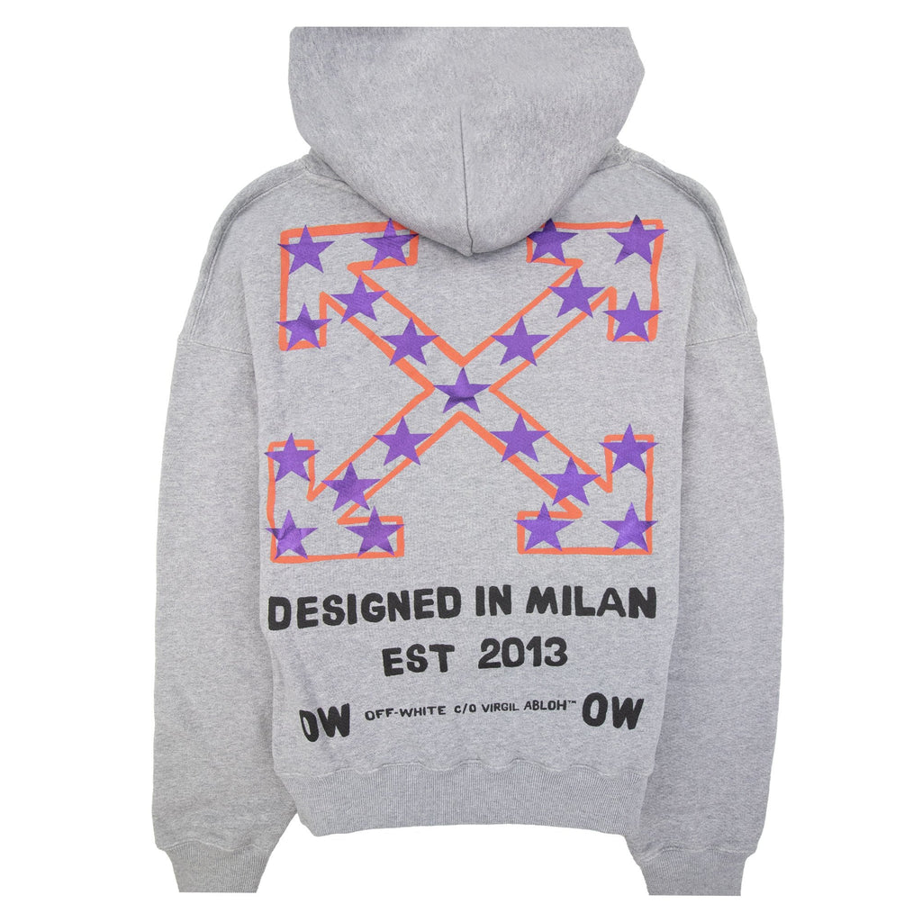 Off White Star Arrow Skate Hoodie Grey Melange
