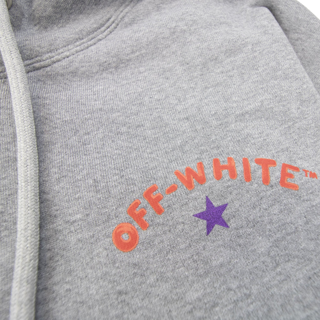 Off White Star Arrow Skate Hoodie Grey Melange