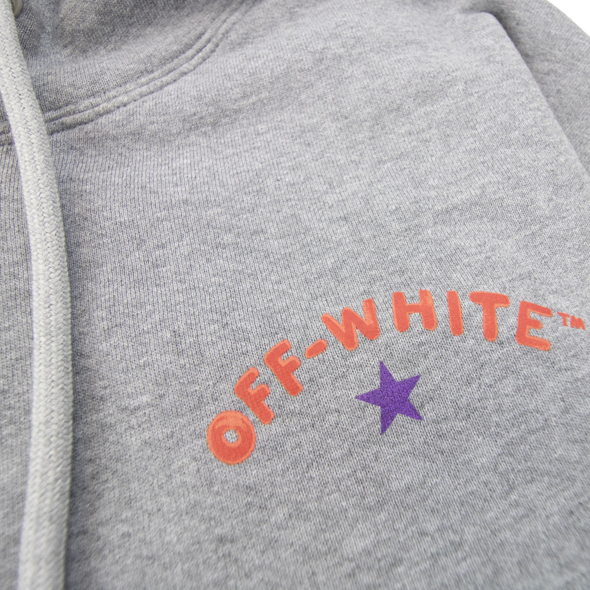 Off White Star Arrow Skate Hoodie Grey Melange