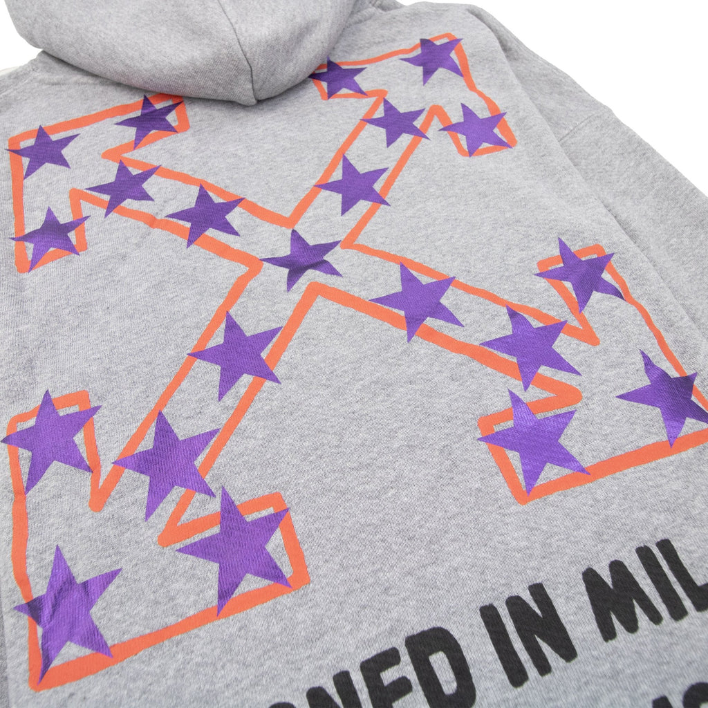 Off White Star Arrow Skate Hoodie Grey Melange
