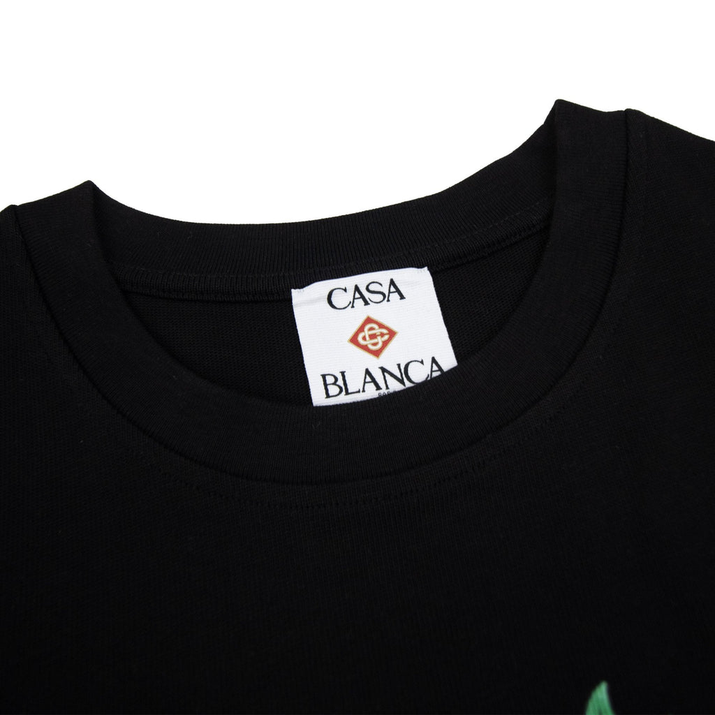 Casablanca Casa Beach Wave Printed T Shirt Heavy Black