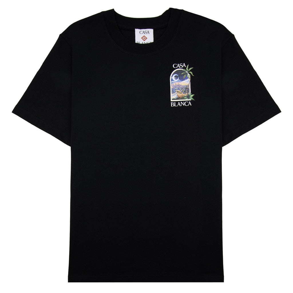 Casablanca La Night Printed T Shirt Black