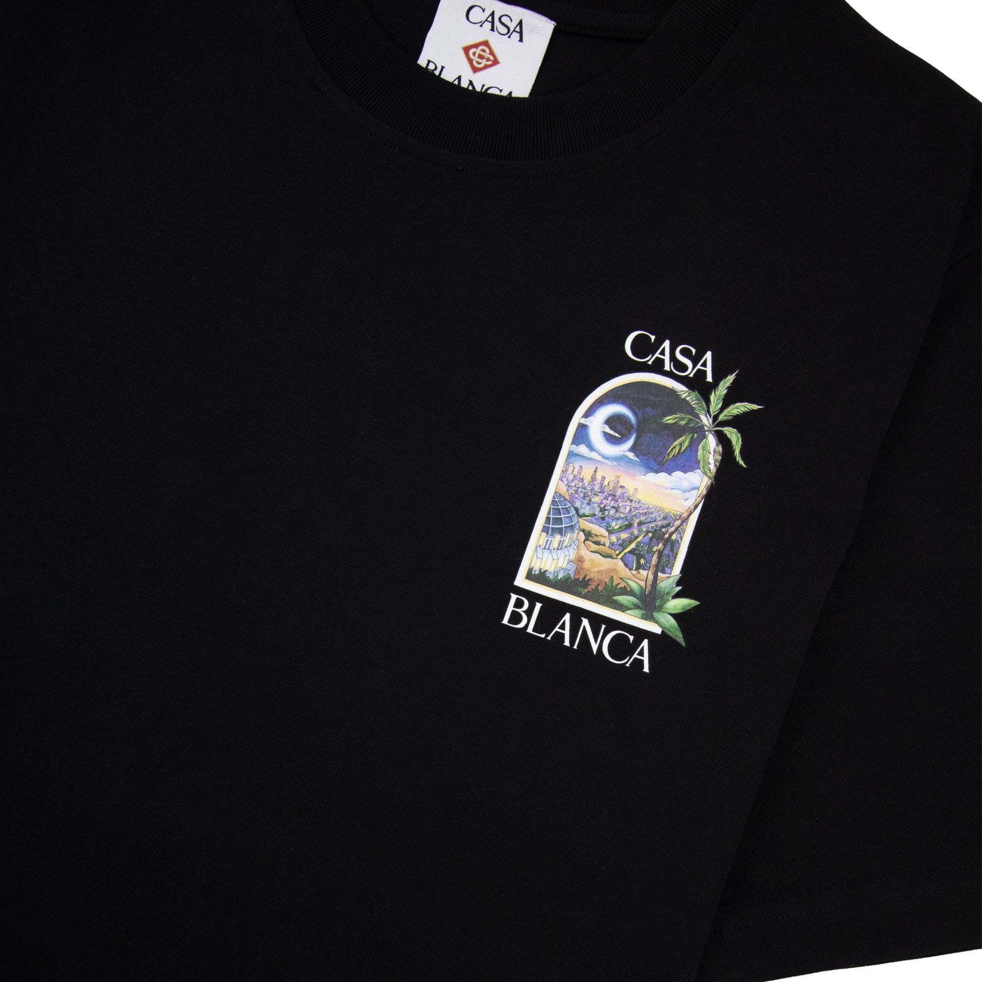 Casablanca La Night Printed T Shirt Black