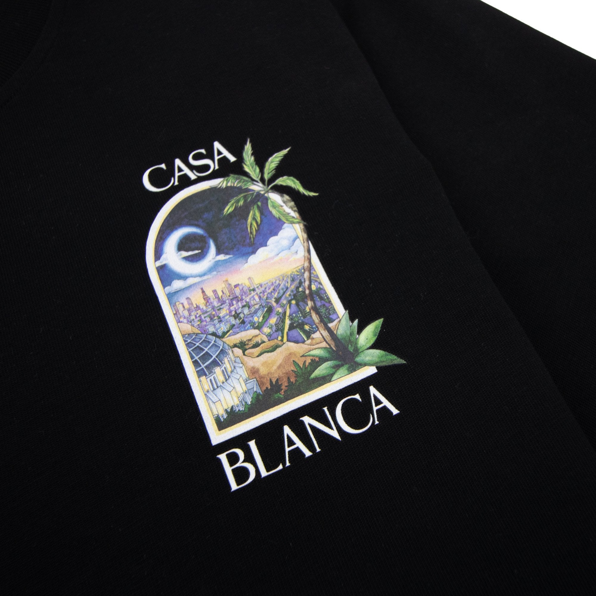 Casablanca La Night Printed T Shirt Black