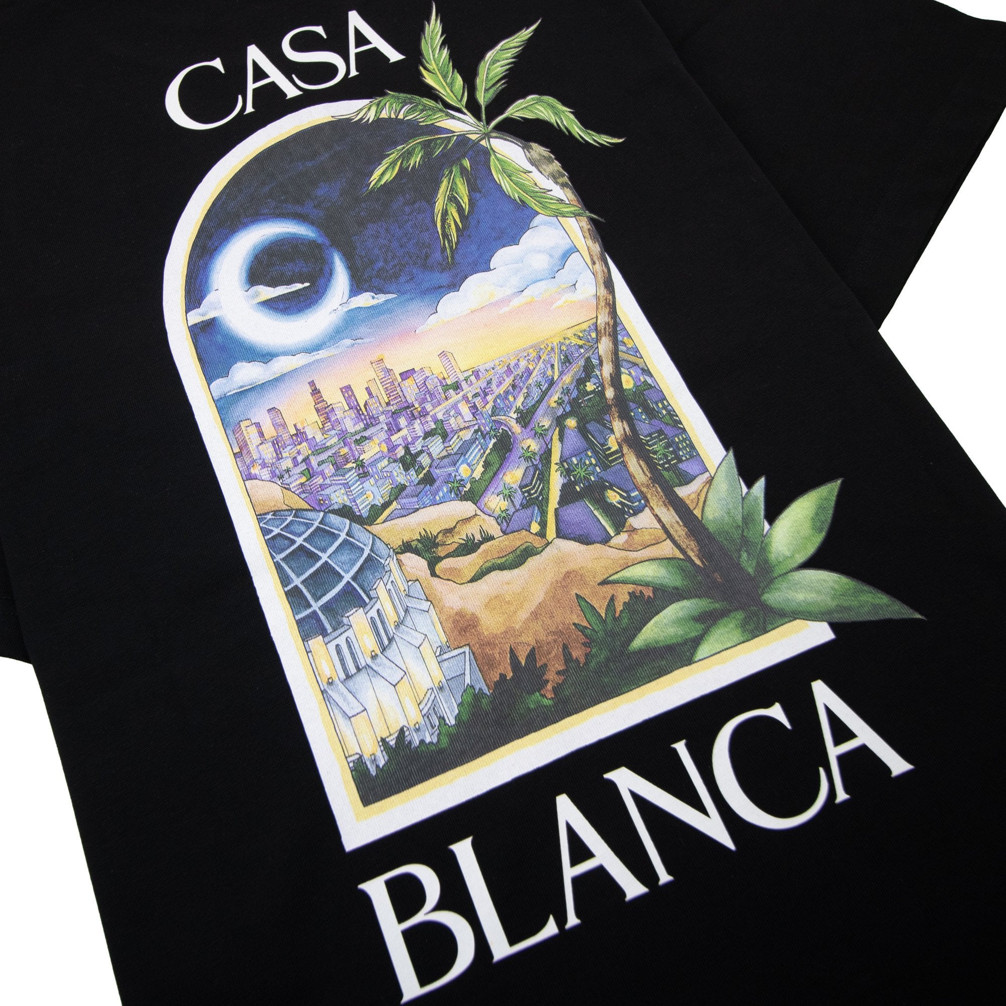 Casablanca La Night Printed T Shirt Black