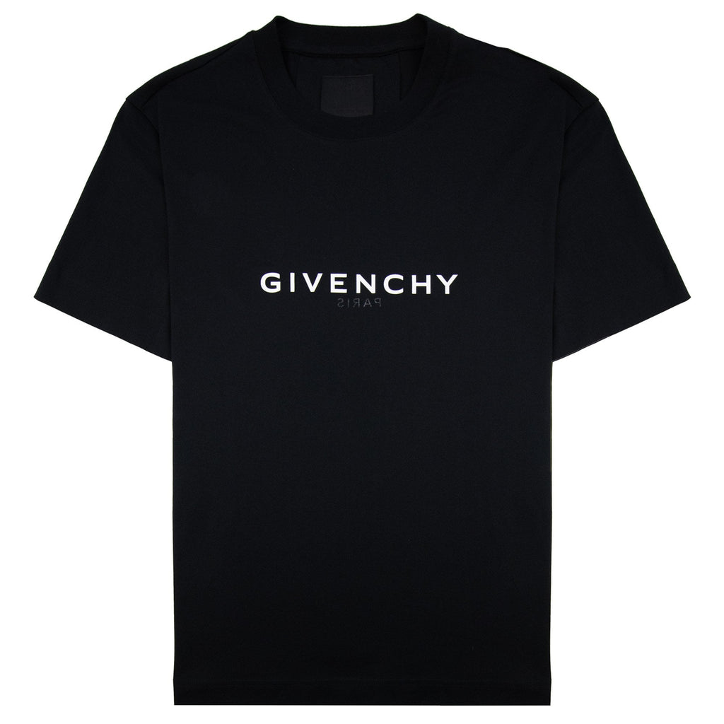 Givenchy Paris Reverse Logo 'Slim Fit' T Shirt Black 001