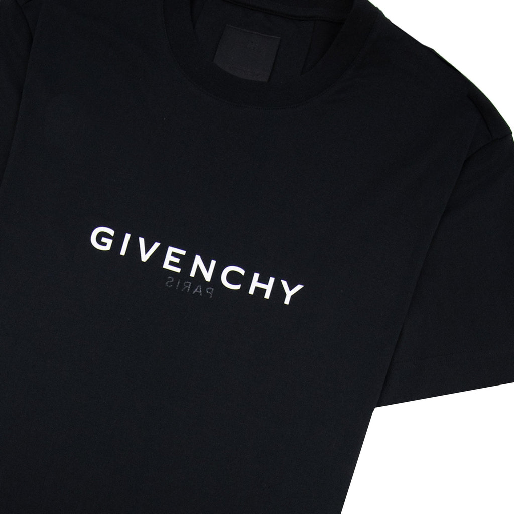 Givenchy Paris Reverse Logo 'Slim Fit' T Shirt Black 001