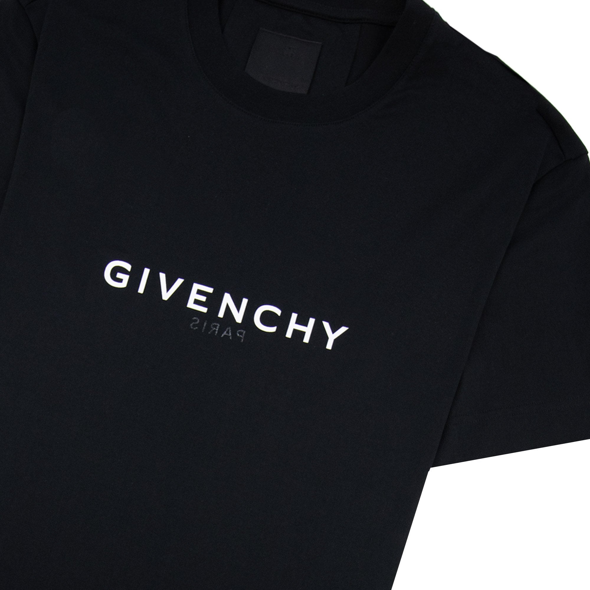 Givenchy Paris Reverse Logo 'Slim Fit' T Shirt Black 001