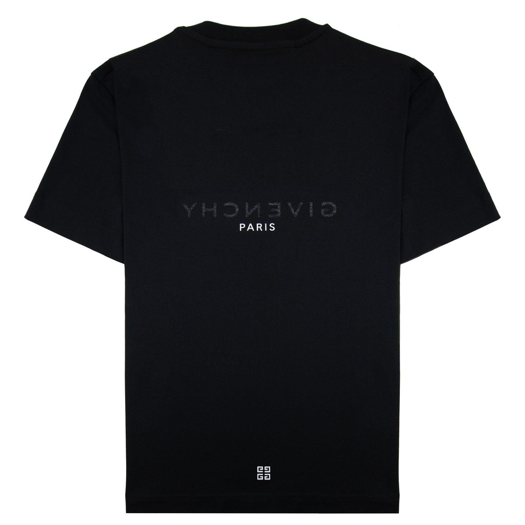 Givenchy Paris Reverse Logo 'Slim Fit' T Shirt Black 001