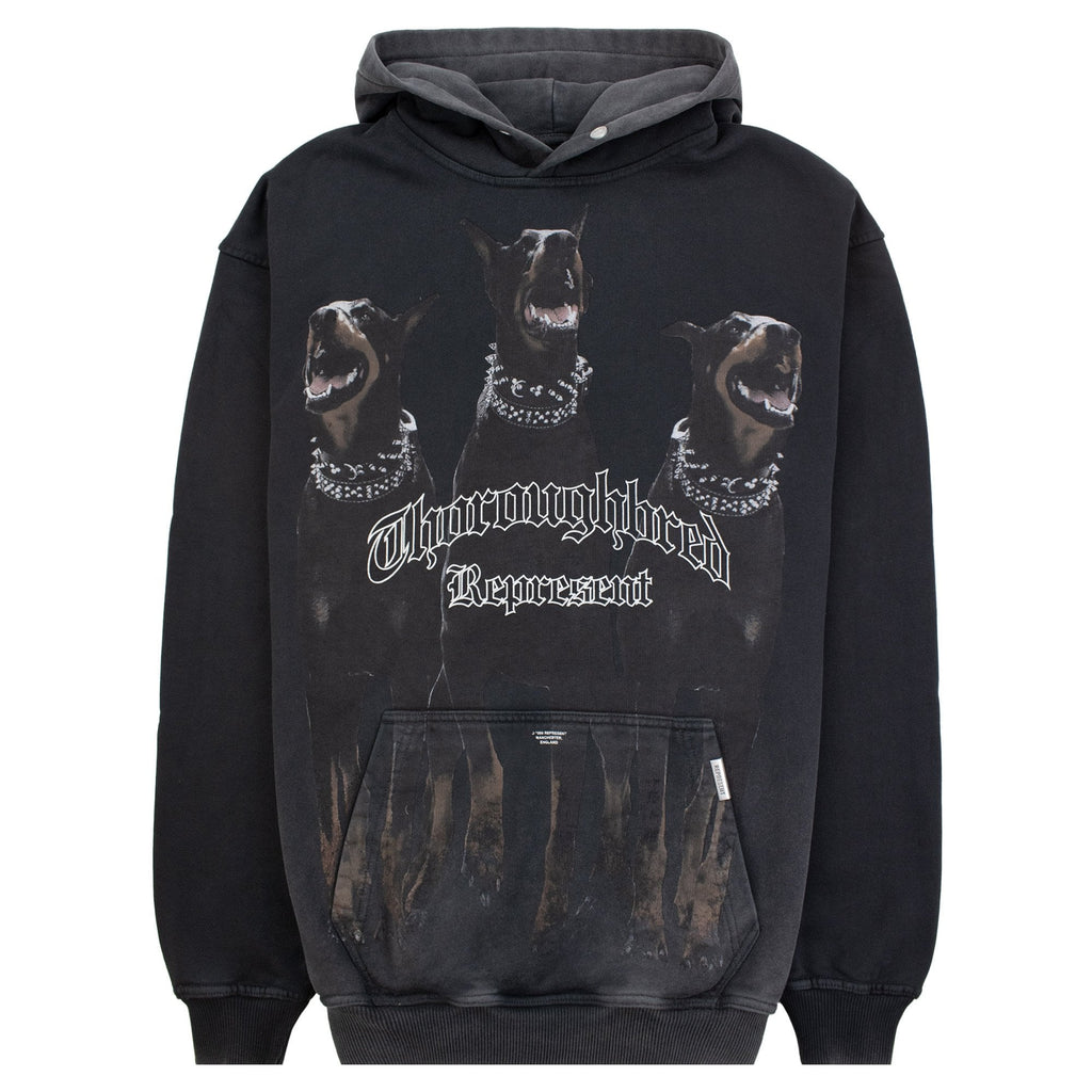 Represent Thoroughbred Hoodie Vintage Black