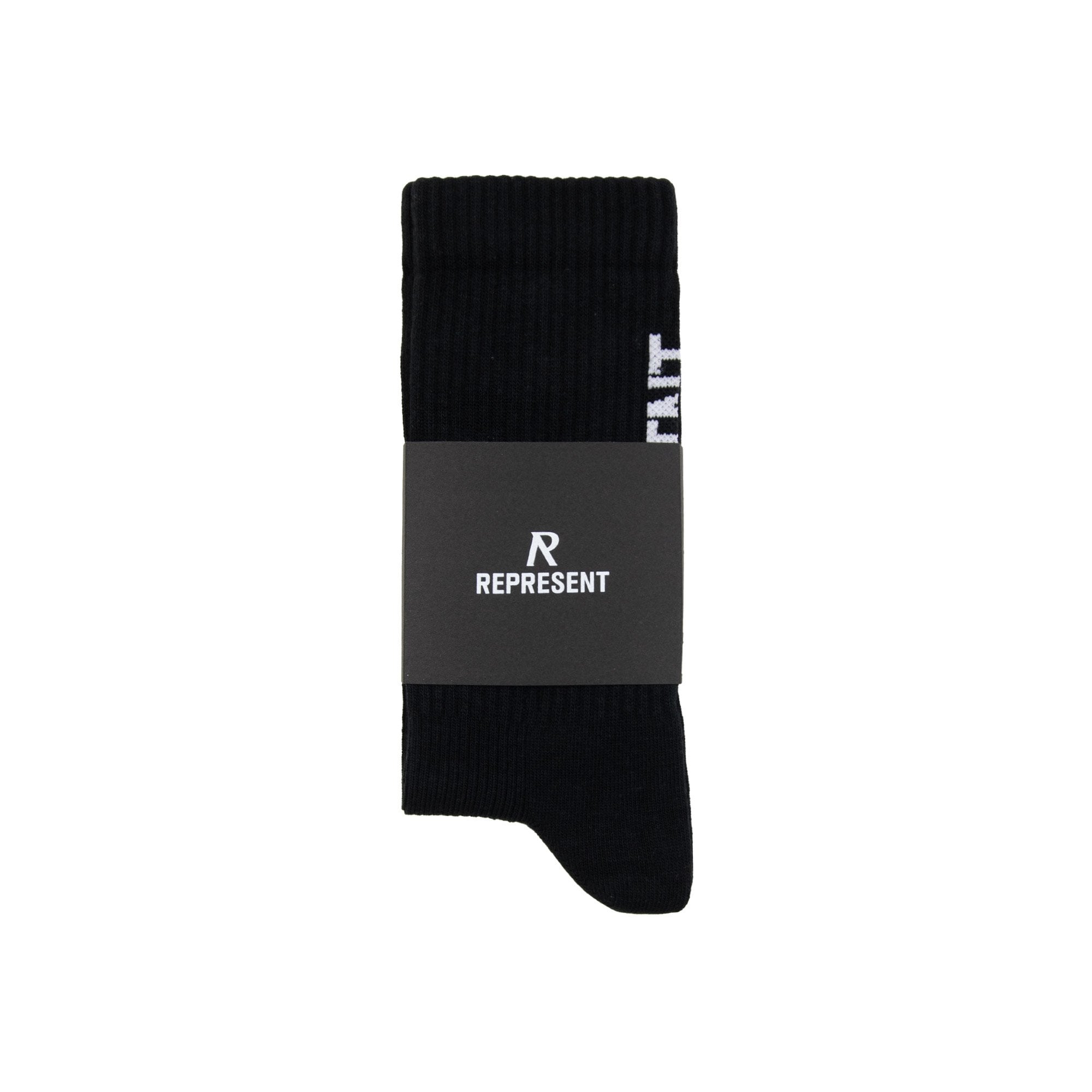 Represent Logo Socks Jet Black