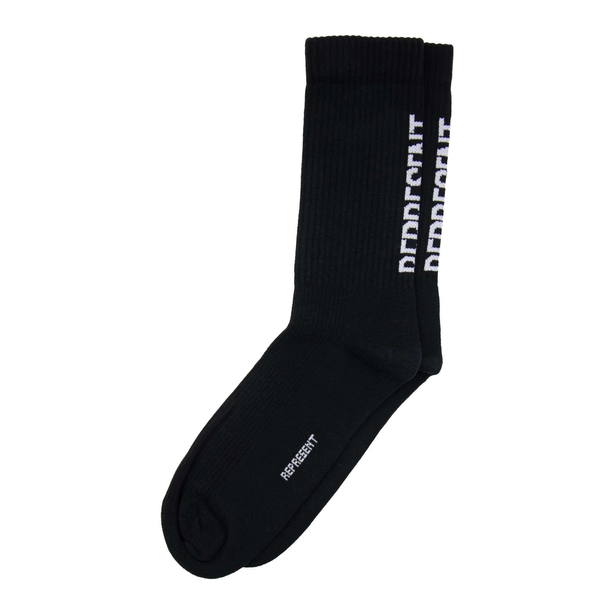 Represent Logo Socks Jet Black