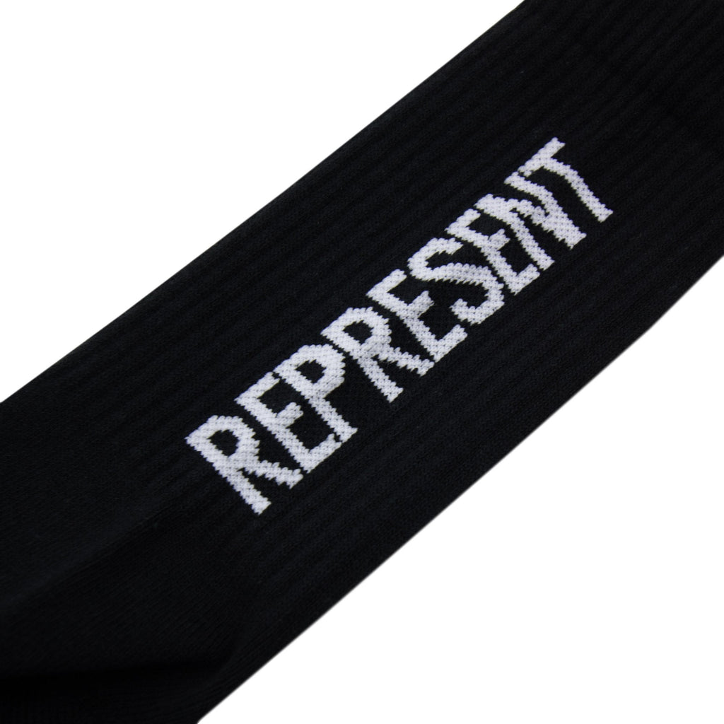 Represent Logo Socks Jet Black