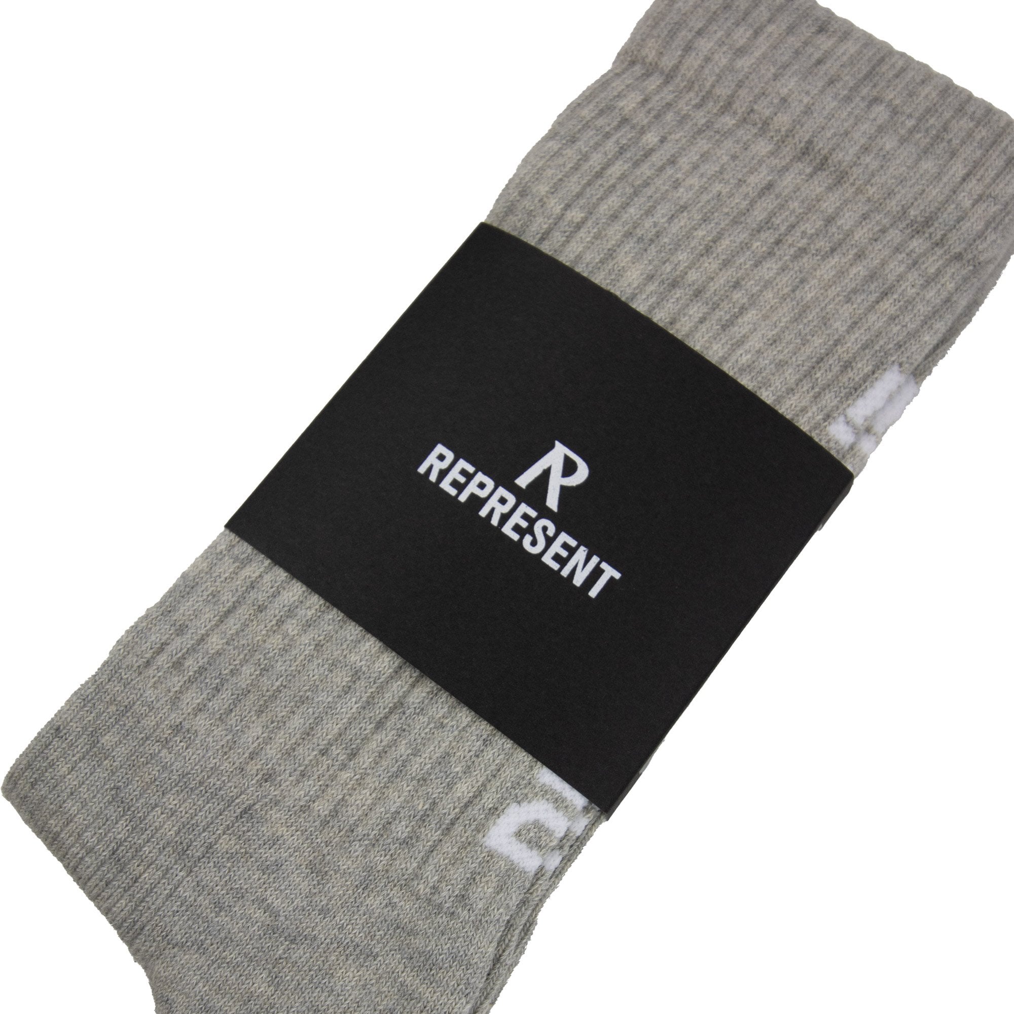 Represent Logo Socks Ice Grey Marl