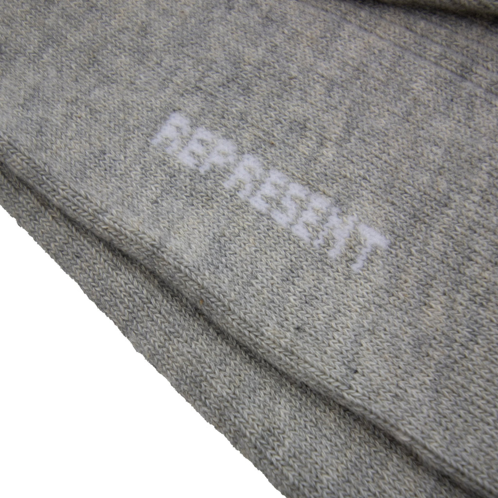 Represent Logo Socks Ice Grey Marl