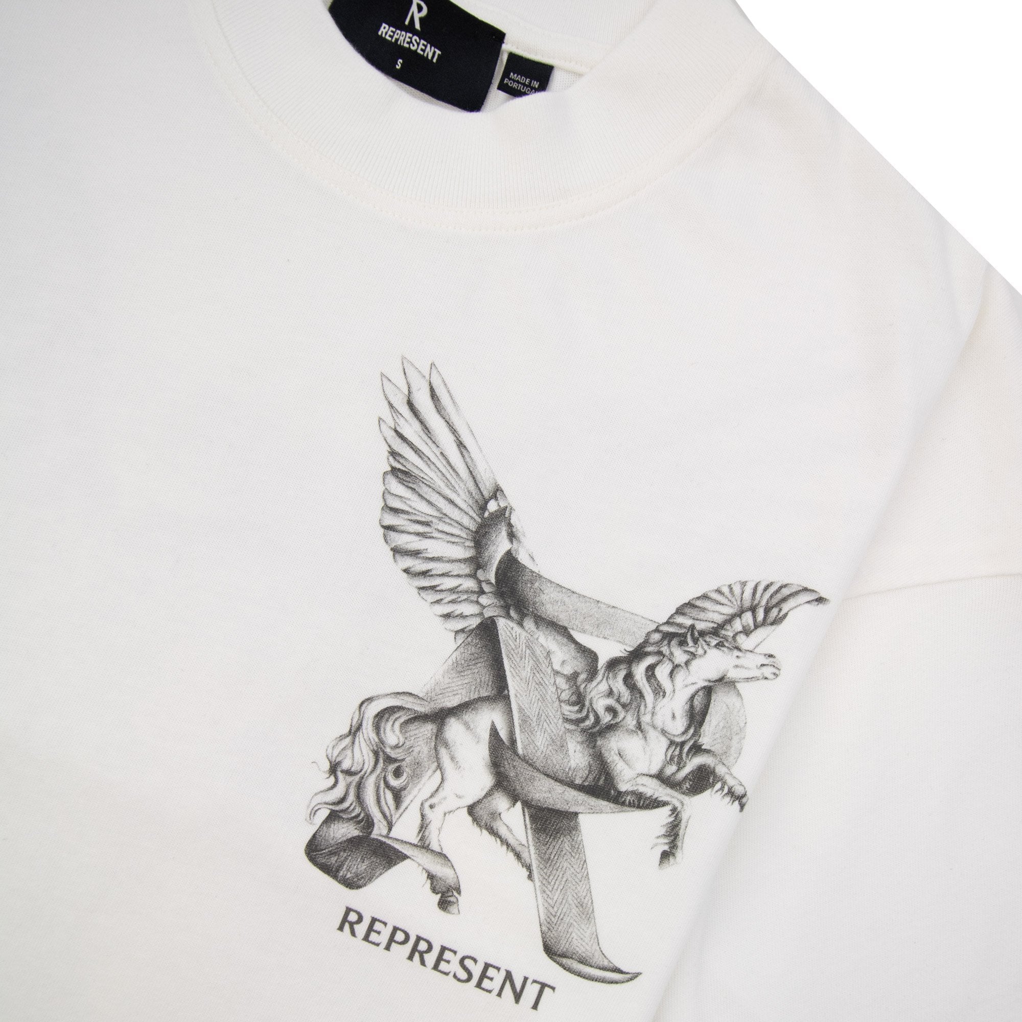 Represent Elegance In Motion T Shirt Flat White