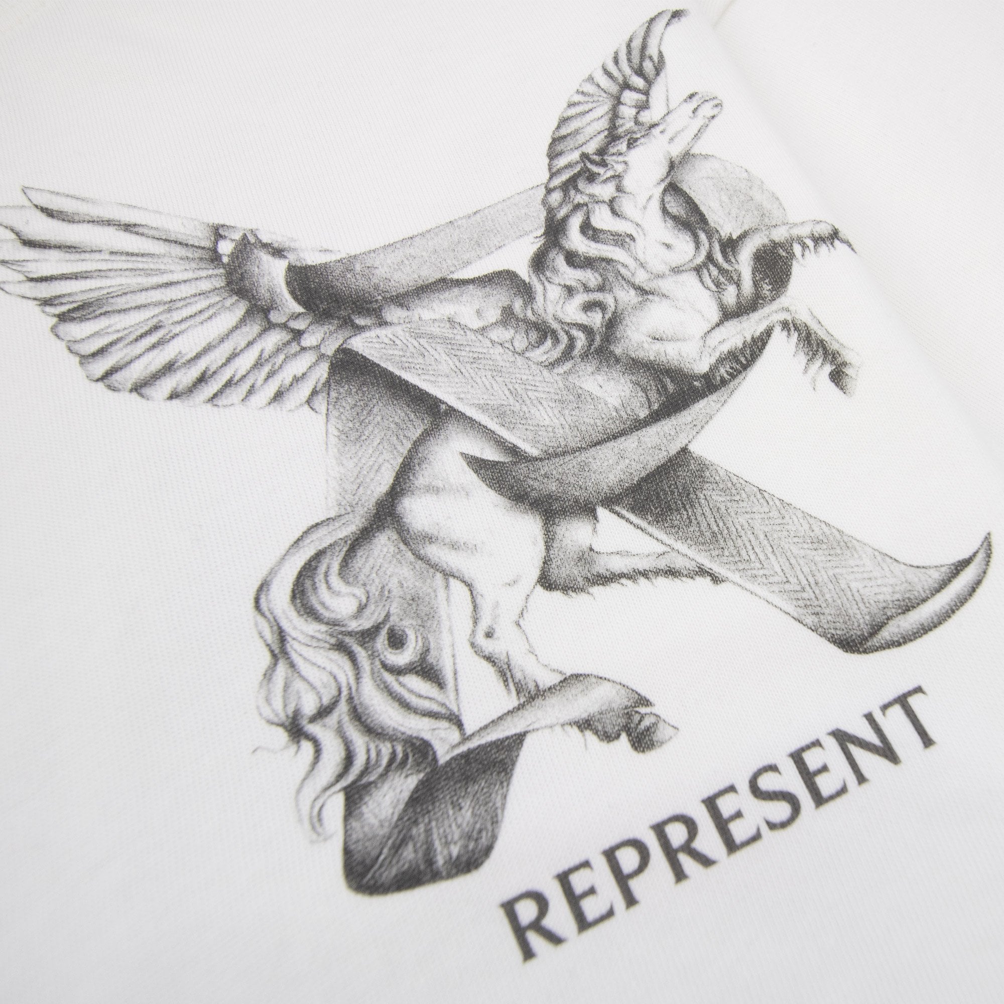 Represent Elegance In Motion T Shirt Flat White