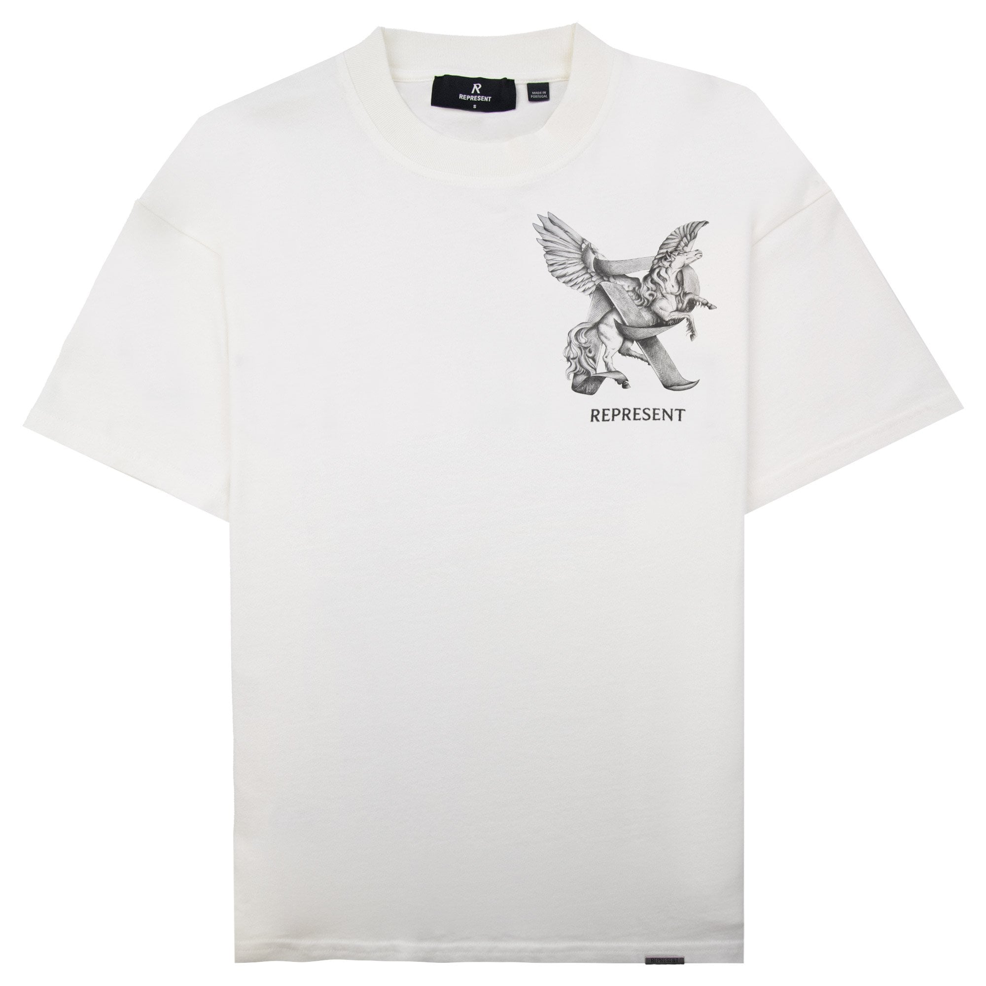 Represent Elegance In Motion T Shirt Flat White