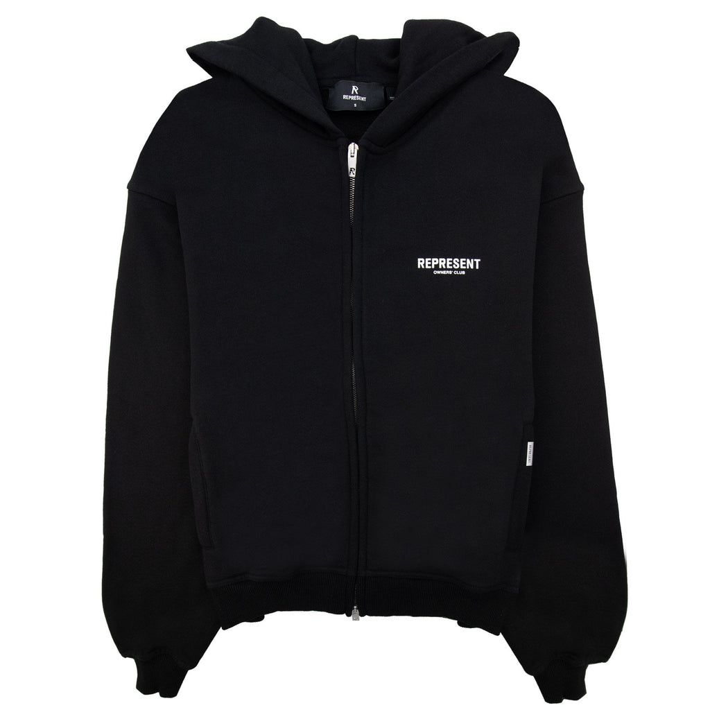 Represent Owners Club Zip Hoodie Black