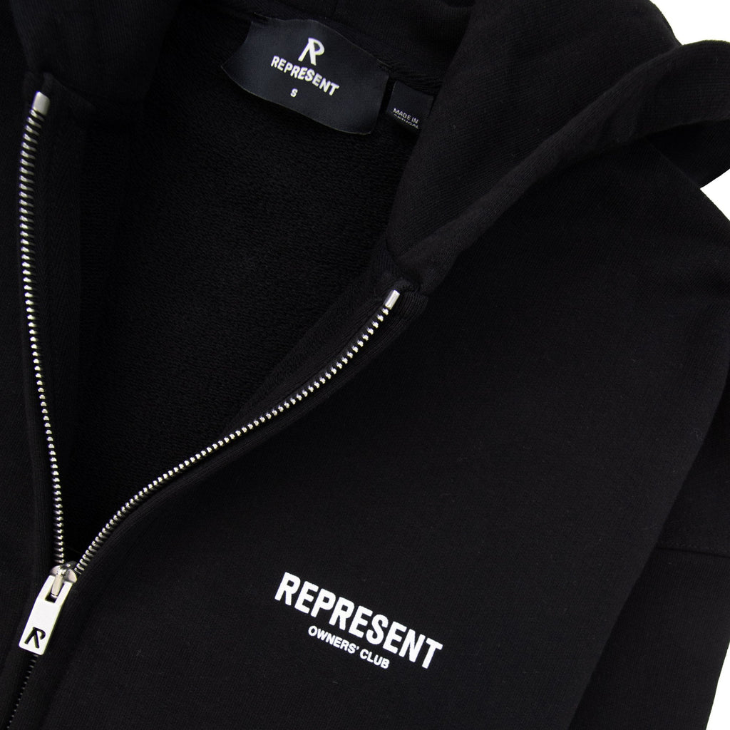 Represent Owners Club Zip Hoodie Black