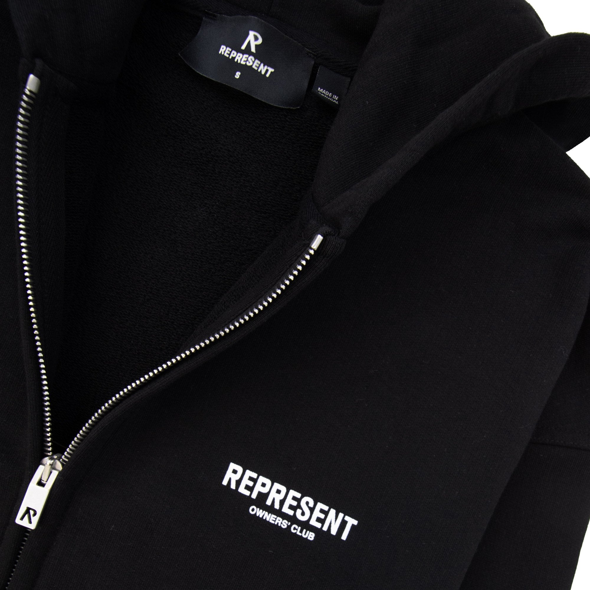 Represent Owners Club Zip Hoodie Black