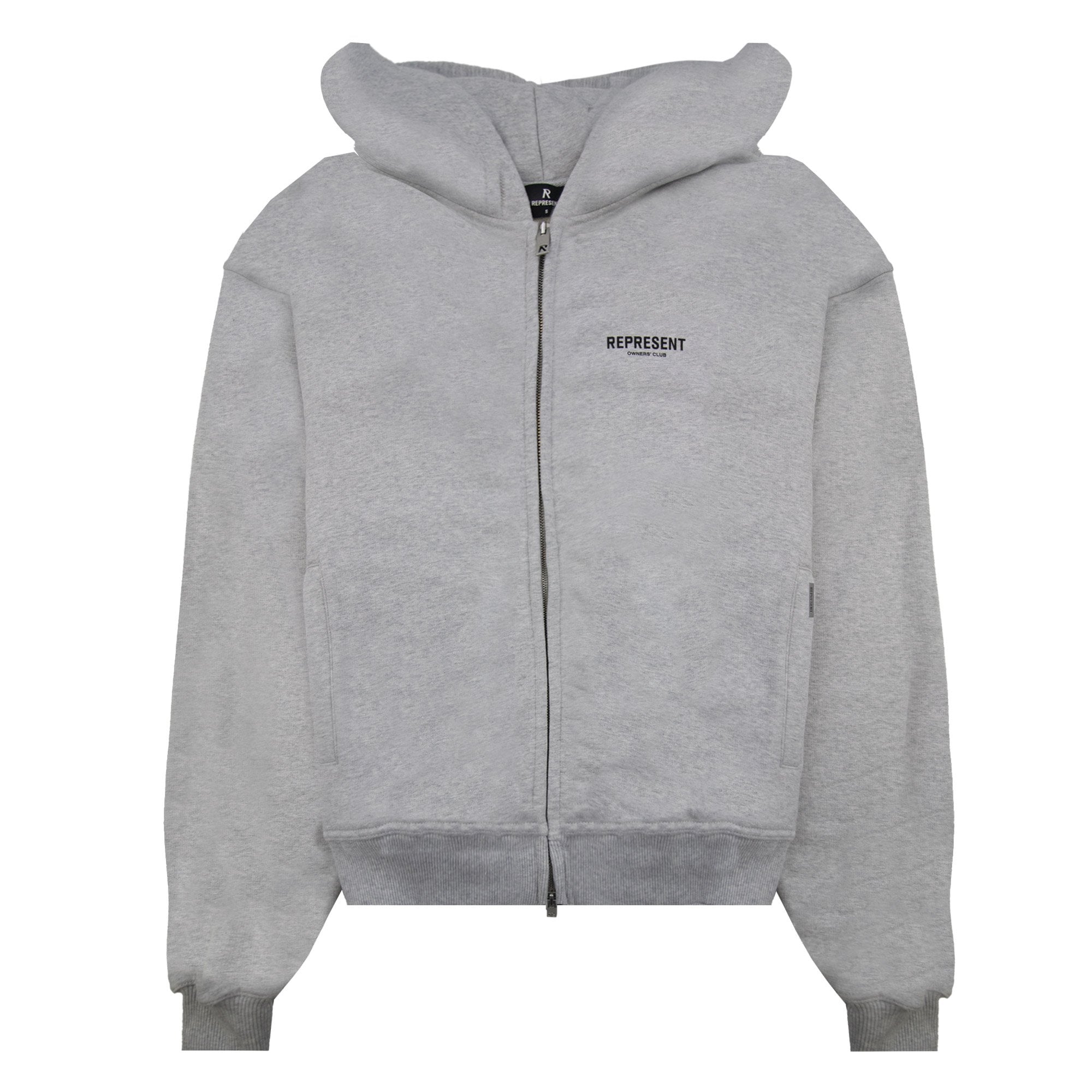 Represent Owners Club Zip Hoodie Ash Grey/black