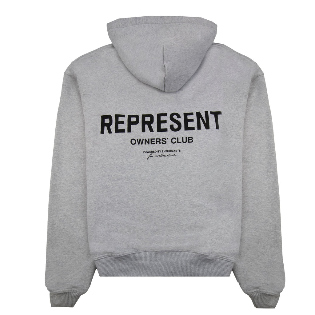 Represent Owners Club Zip Hoodie Ash Grey/black