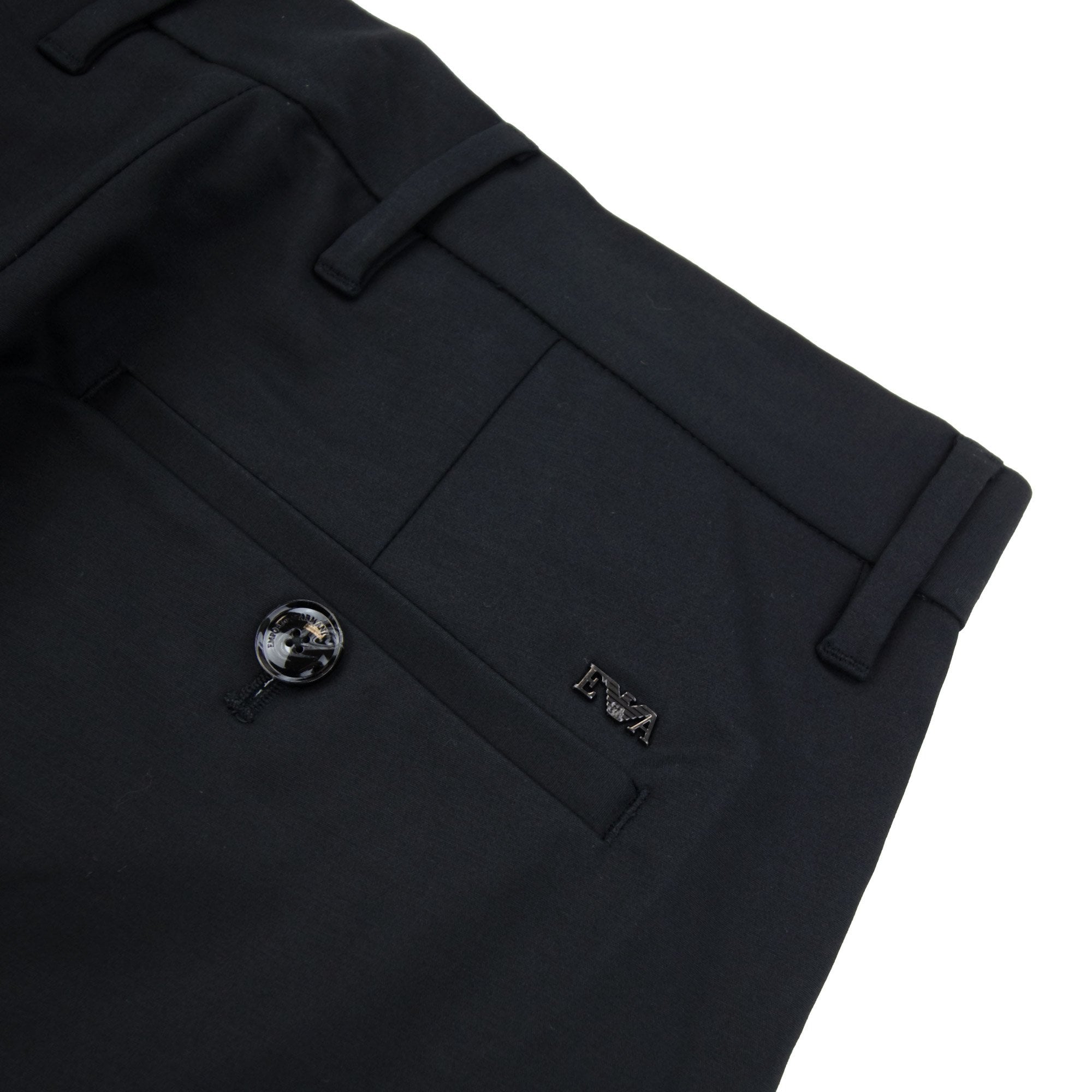 Emporio Armani Stretch Cotton Chinos Nero