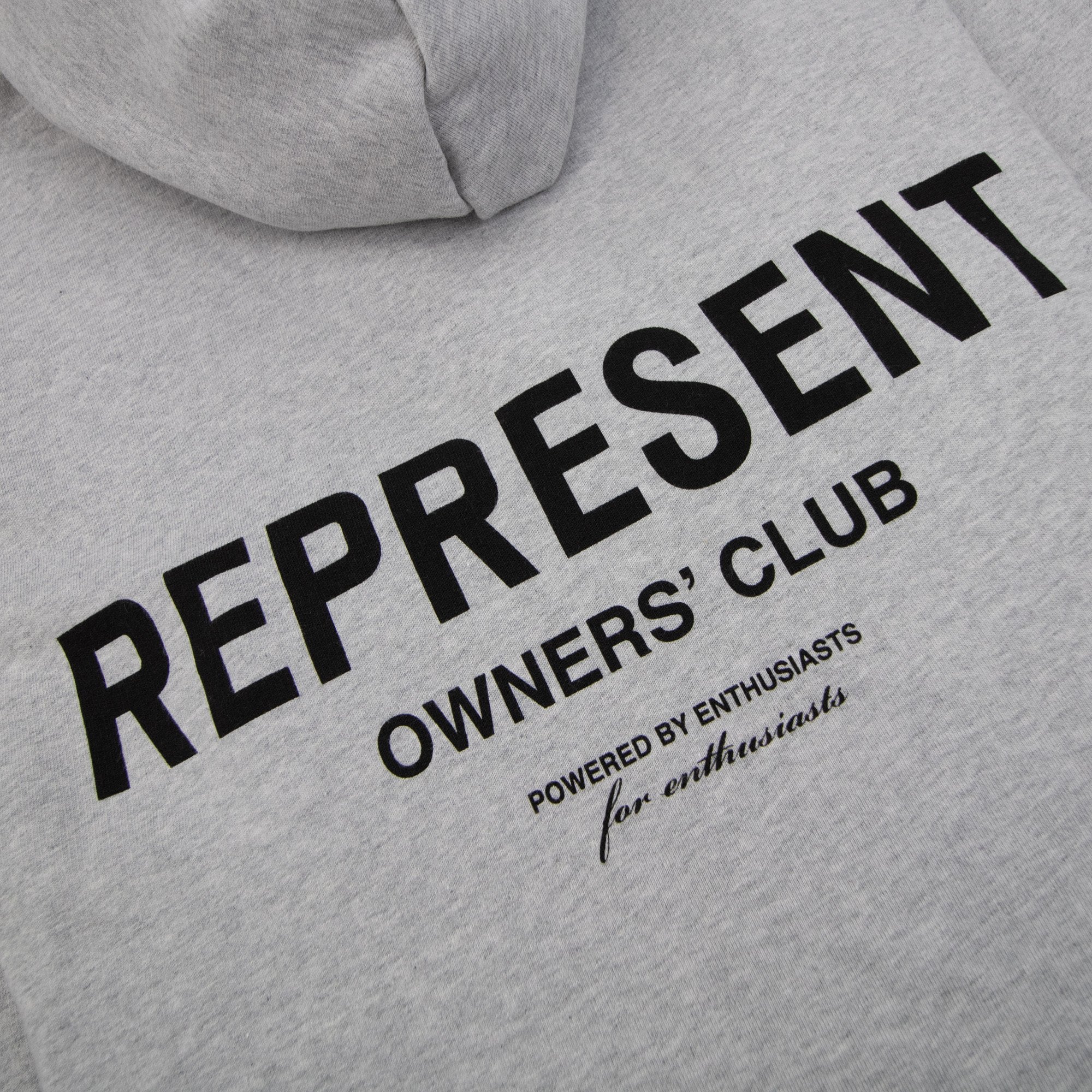 Represent Owners Club Zip Hoodie Ash Grey/black