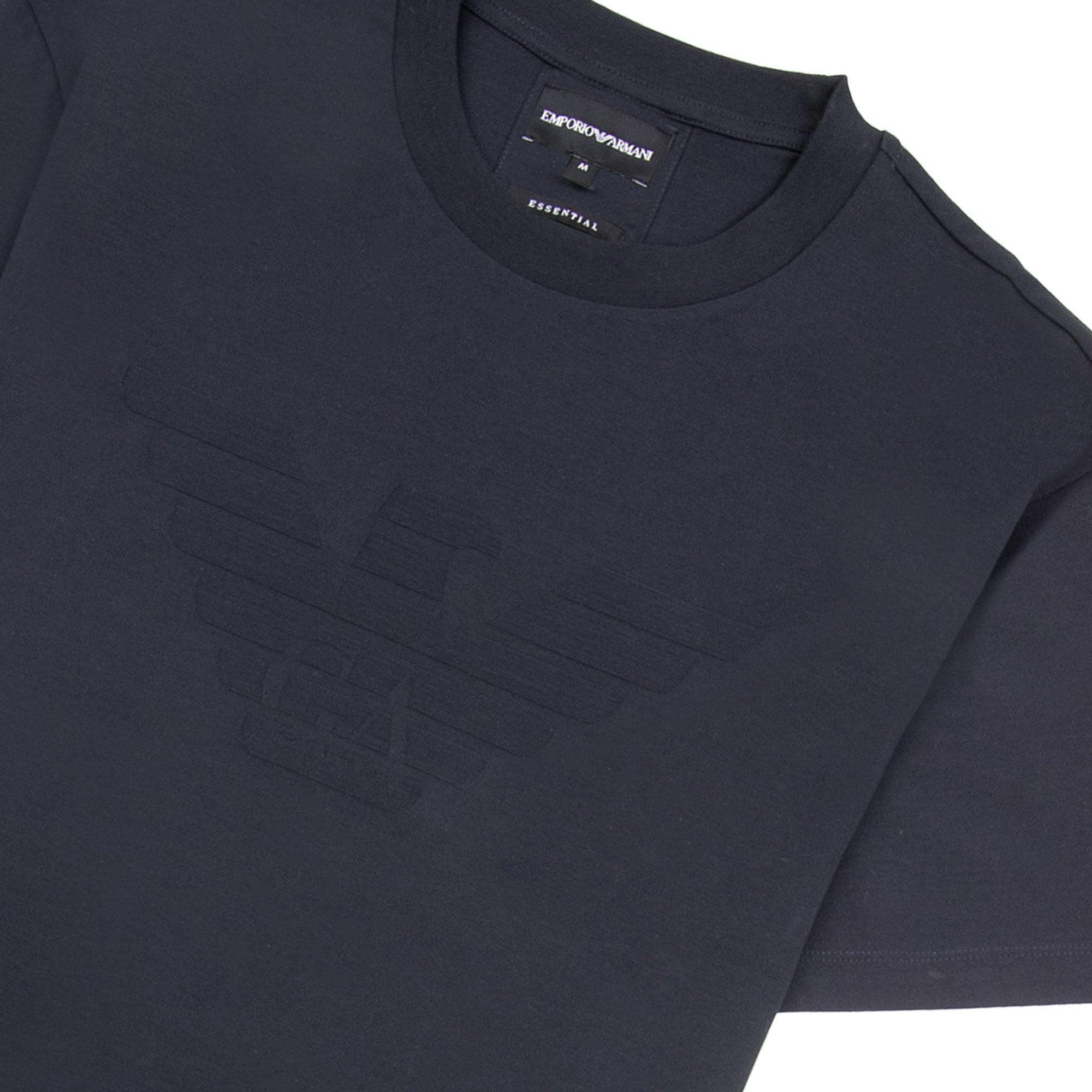 Emporio Armani Stencil Logo Tee Navy