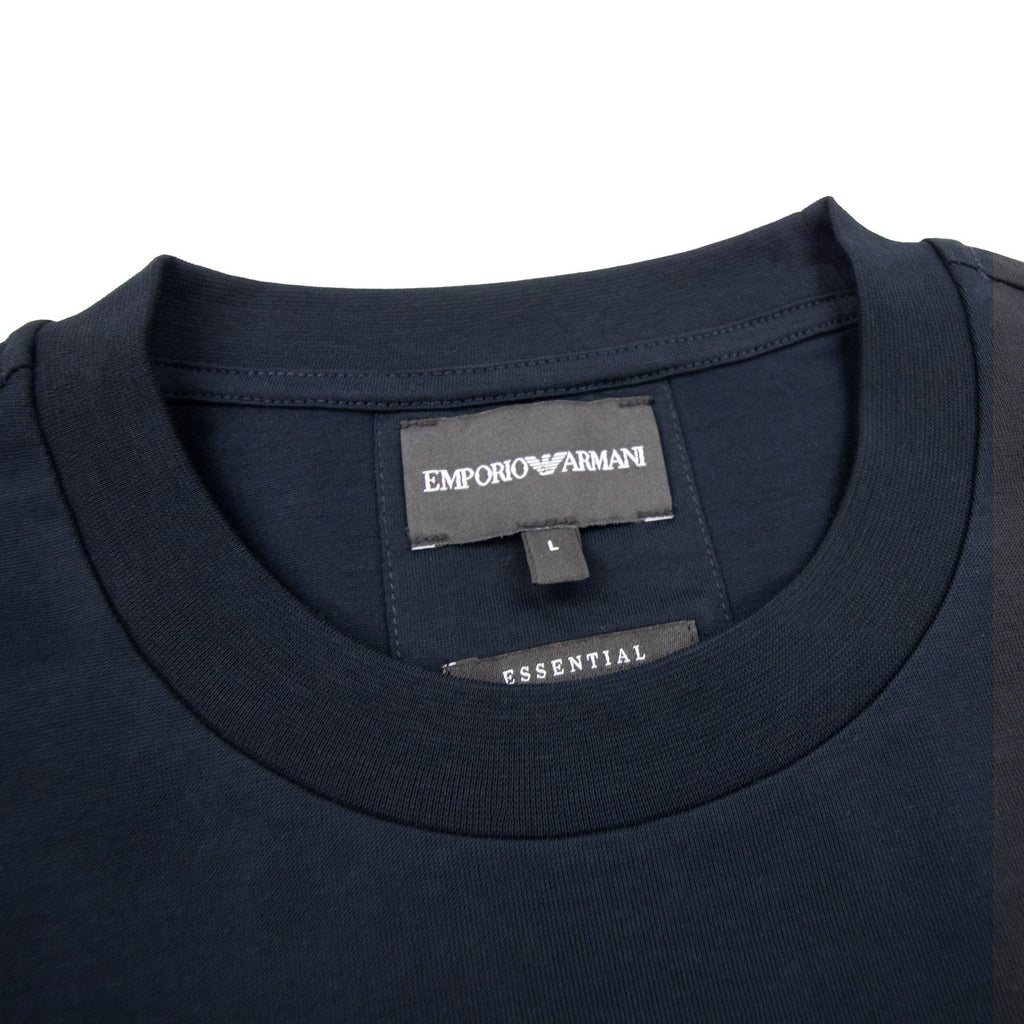 Emporio Armani Stencil Logo Tee Navy