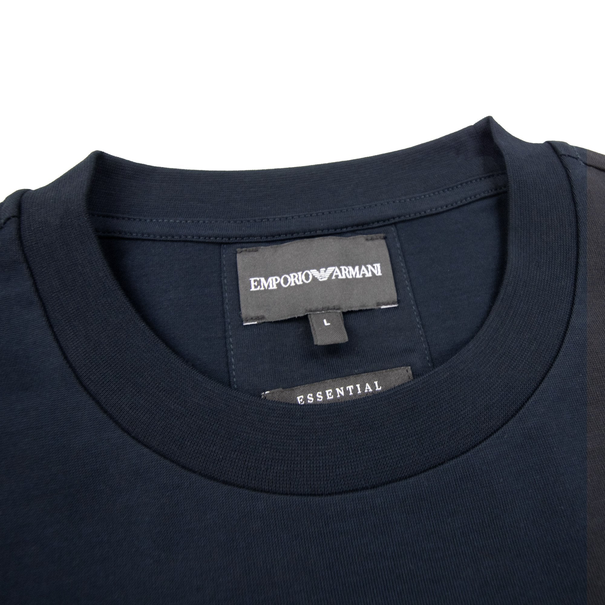 Emporio Armani Stencil Logo Tee Navy