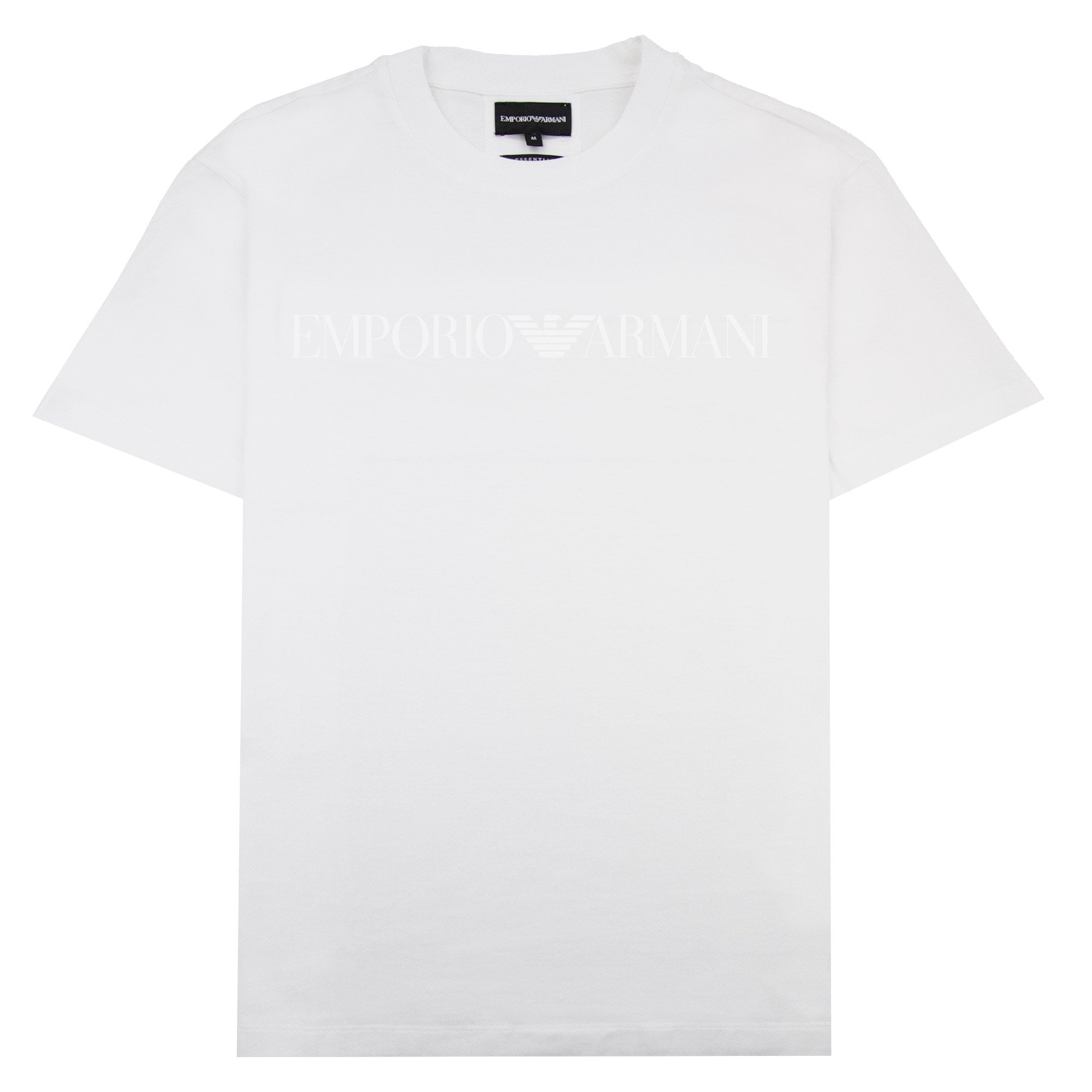 Emporio Armani Stencil Logo Tee White
