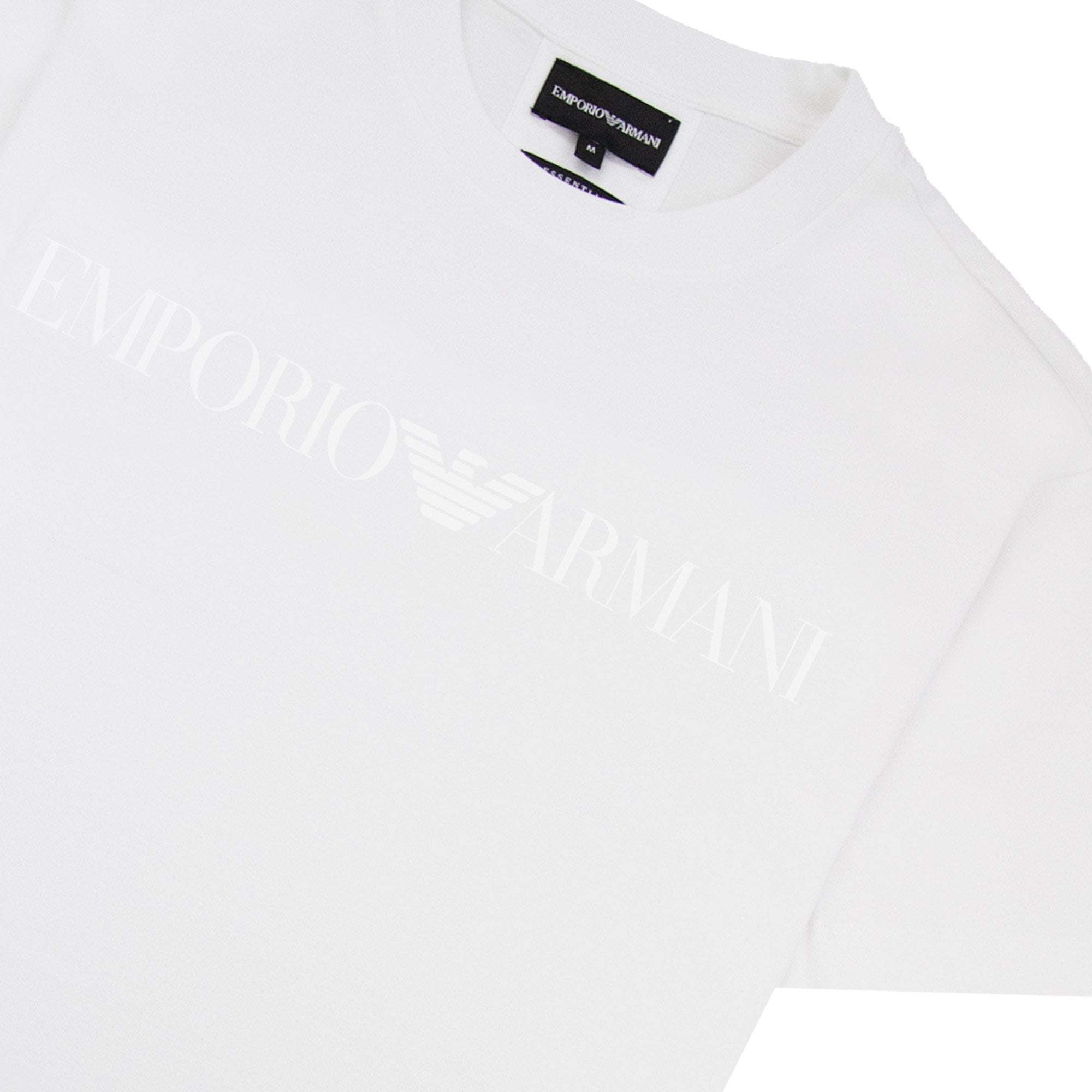 Emporio Armani Stencil Logo Tee White