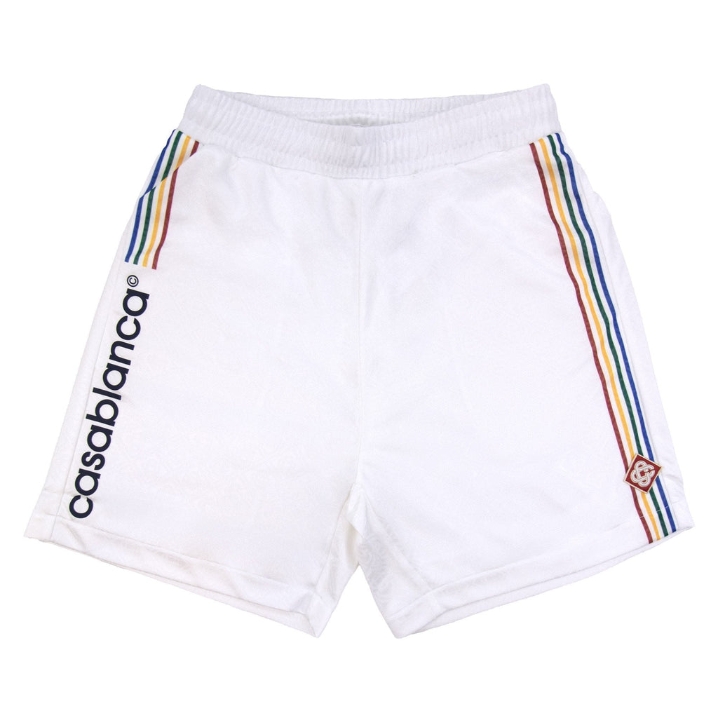 Casablanca Jacquard Monogram Football Shorts White