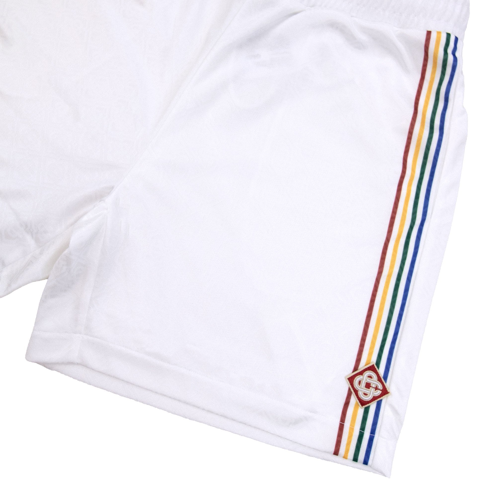 Casablanca Jacquard Monogram Football Shorts White