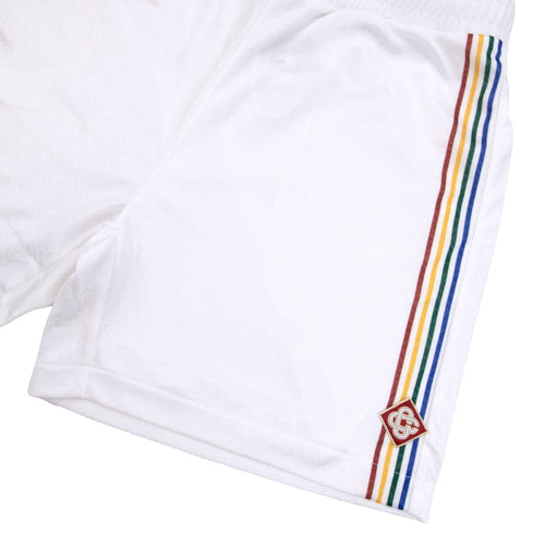 Casablanca Jacquard Monogram Football Shorts White