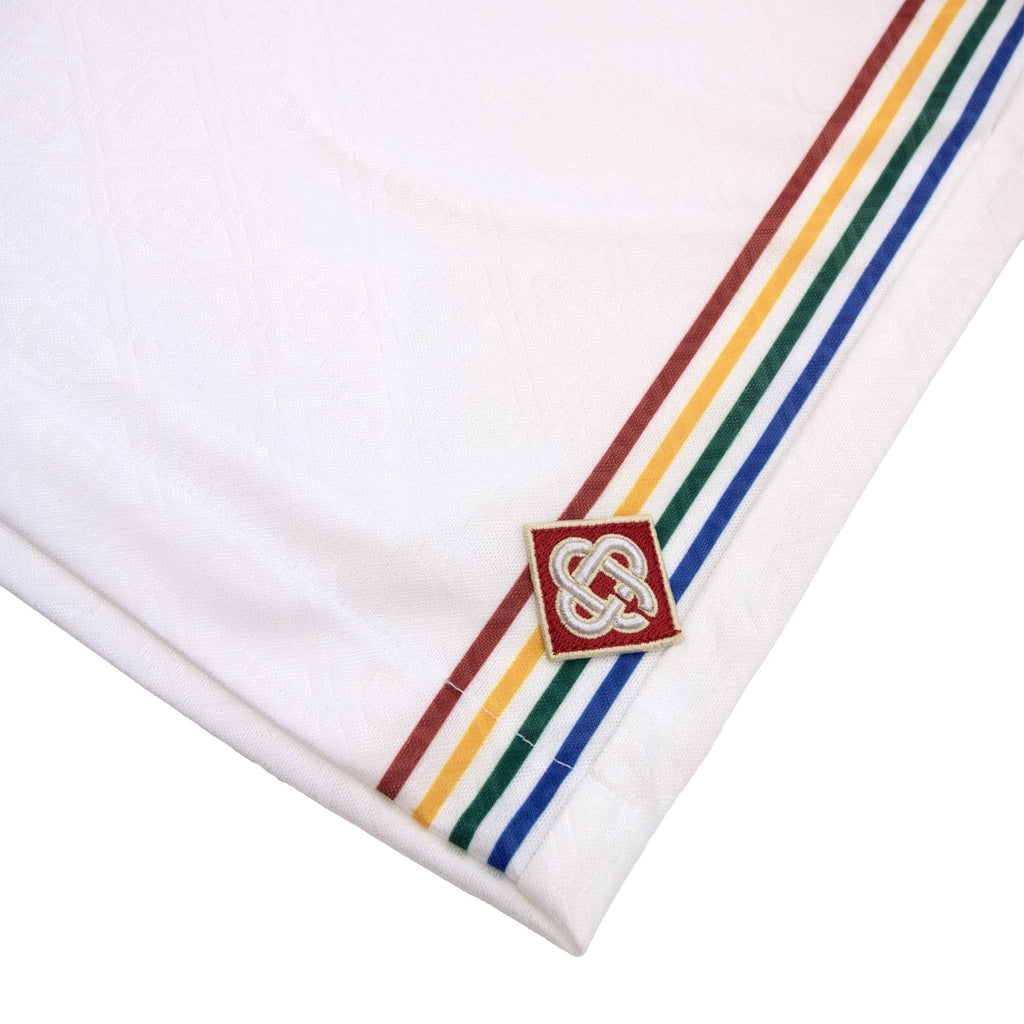 Casablanca Jacquard Monogram Football Shorts White