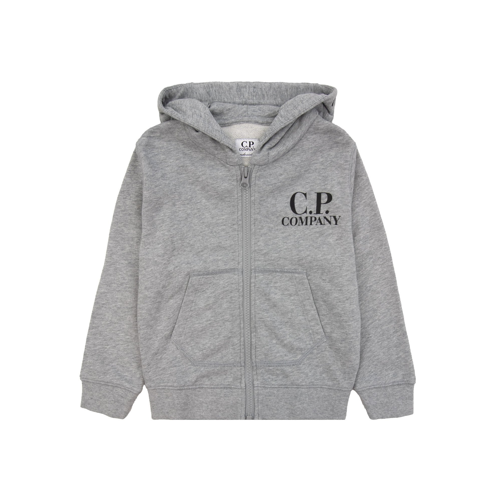Cp Company Undersixteen Basic Fleece Google Hooded Sweatshirt Grey 60901