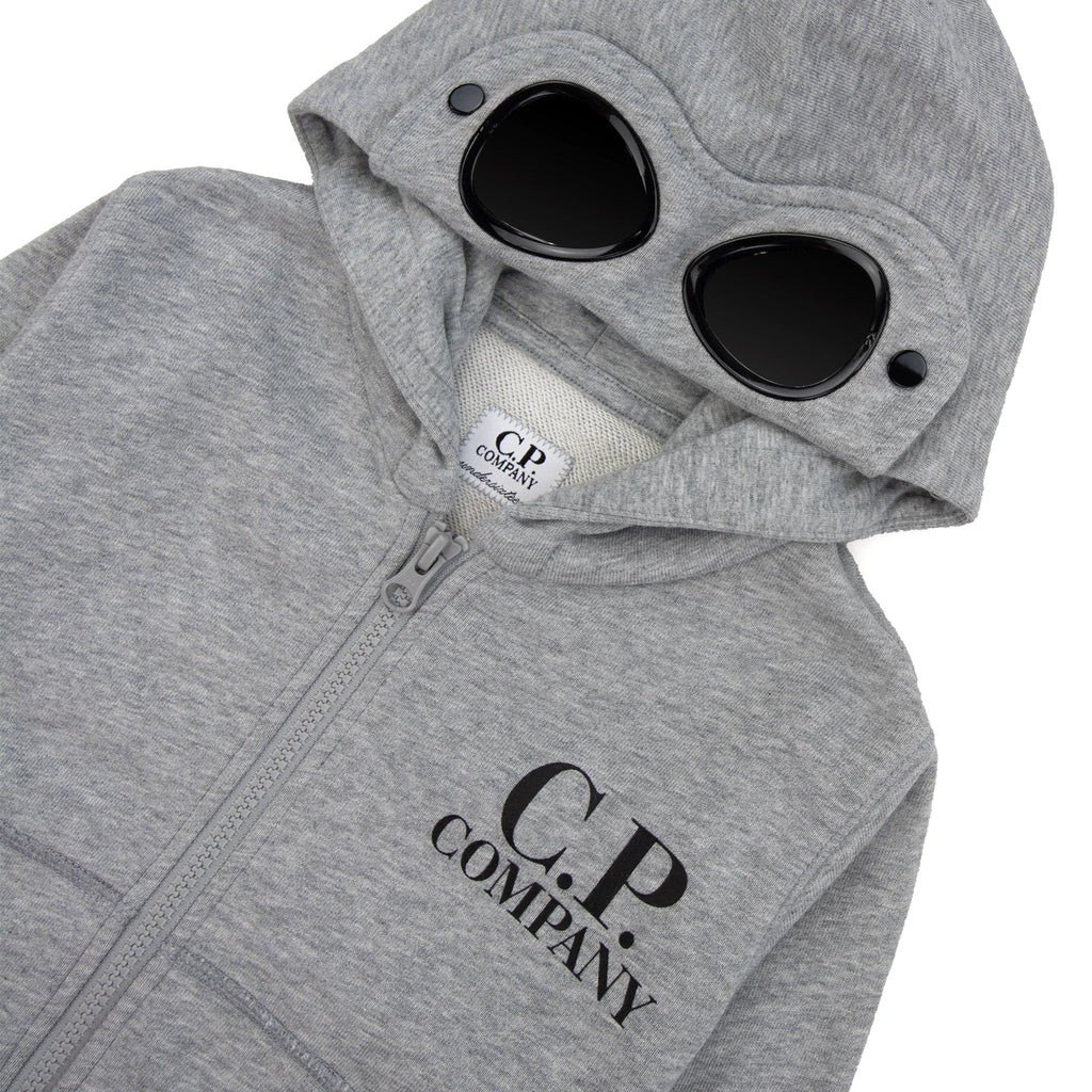 Cp Company Undersixteen Basic Fleece Google Hooded Sweatshirt Grey 60901