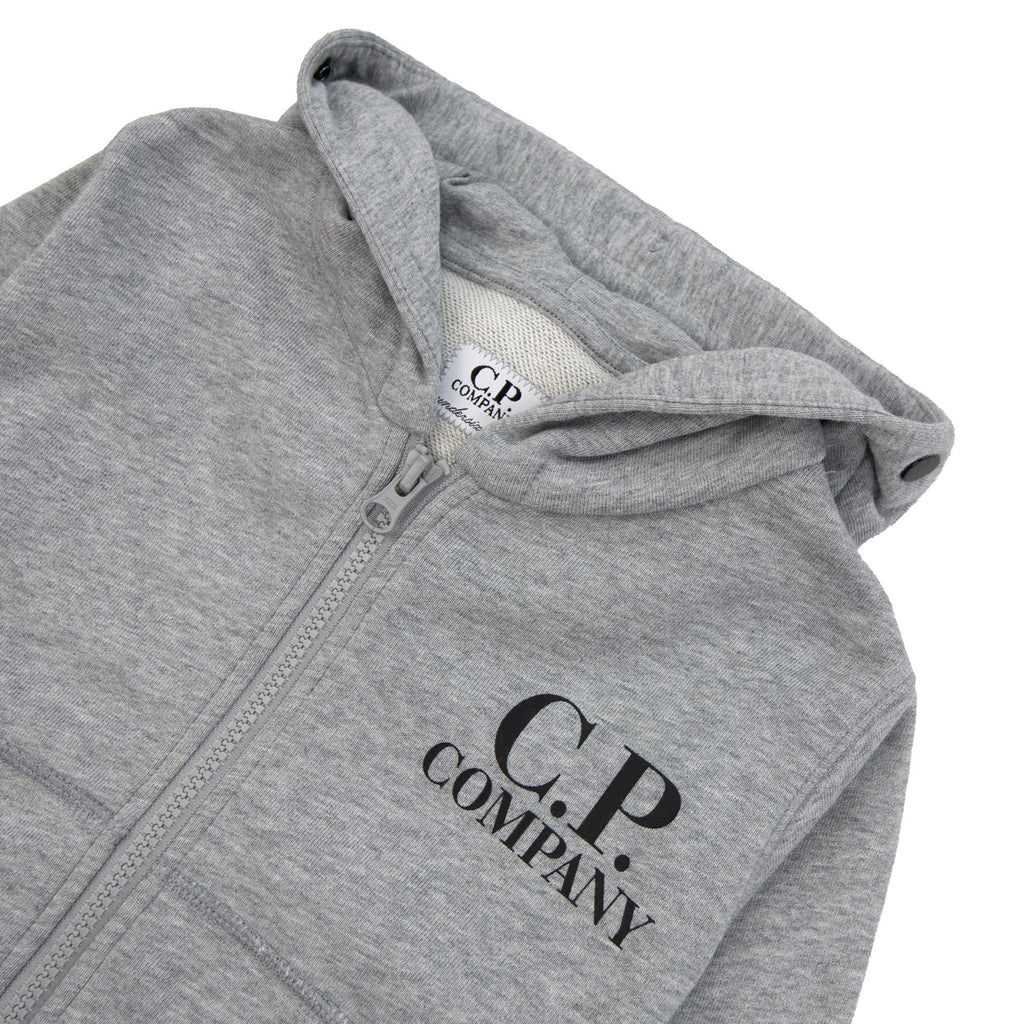 Cp Company Undersixteen Basic Fleece Google Hooded Sweatshirt Grey 60901