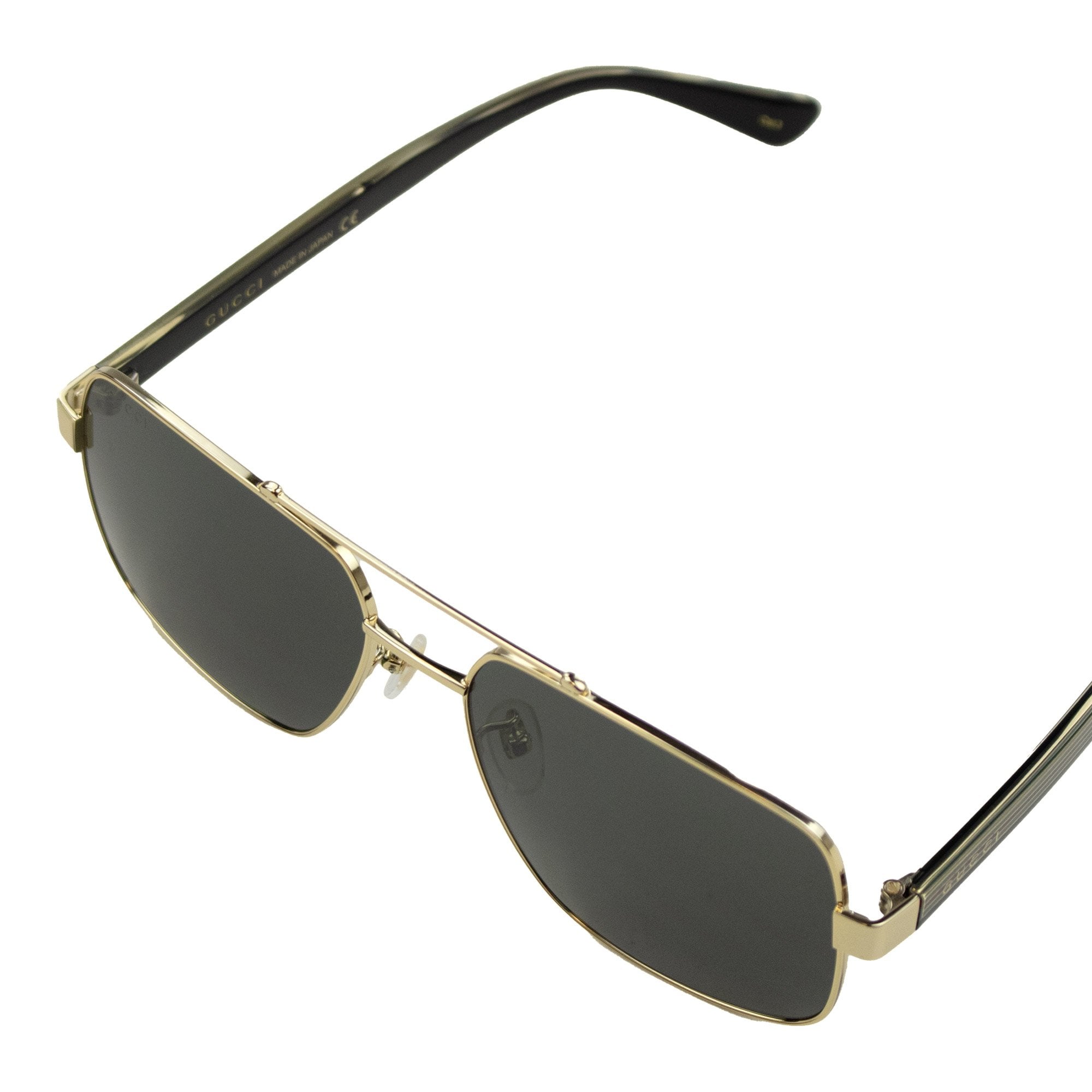 Gucci Gg0529s 60 Acetate Rectangular Frame Sunglasses Gold