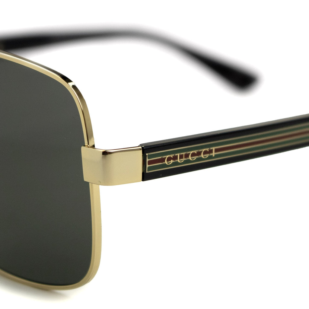 Gucci Gg0529s 60 Acetate Rectangular Frame Sunglasses Gold