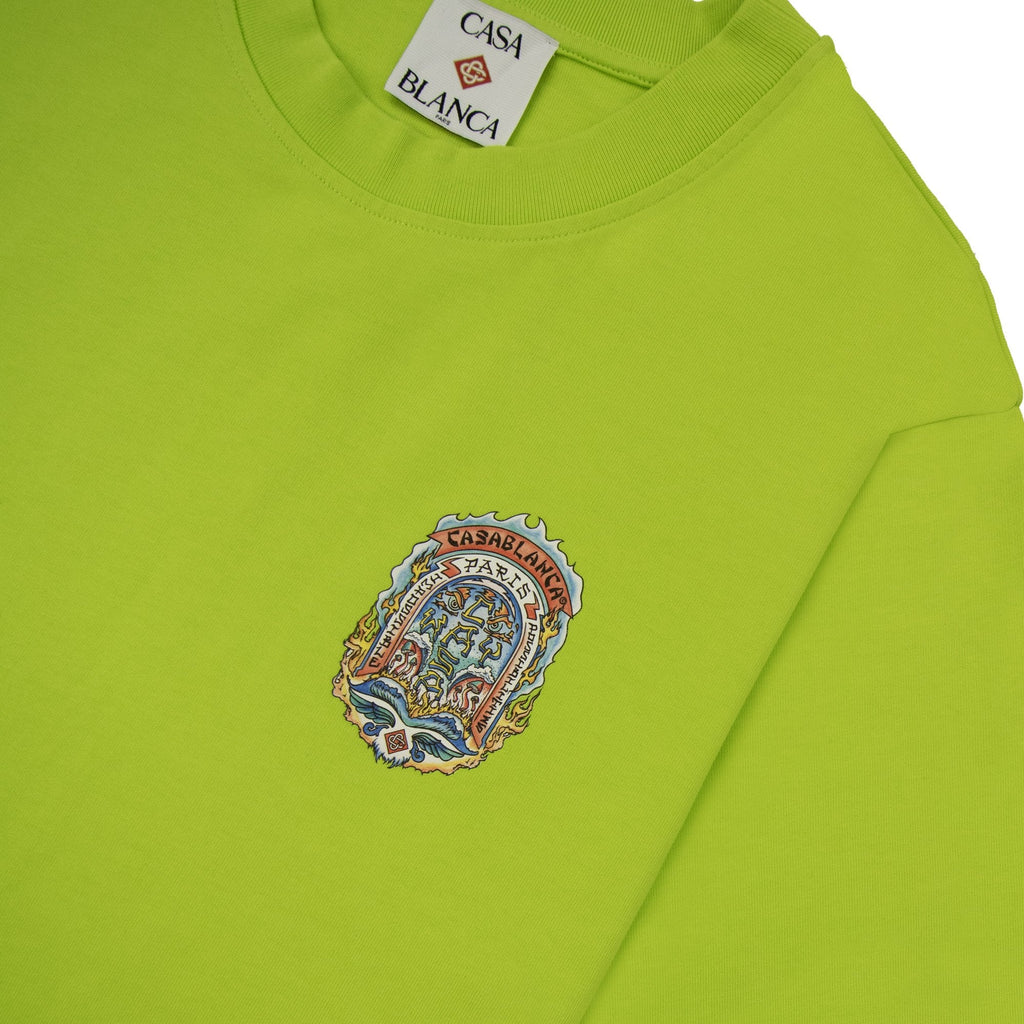 Casablanca Casa Way Skate Printed T-shirt Lime Green