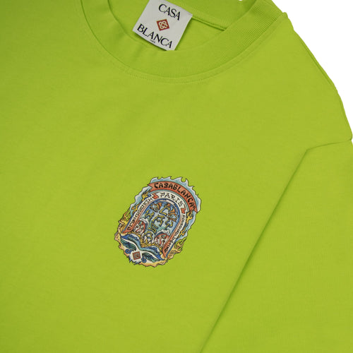 Casablanca Casa Way Skate Printed T-shirt Lime Green