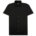 Emporio Armani Short-sleeved Stretch Nylon-blend Shirt Nero