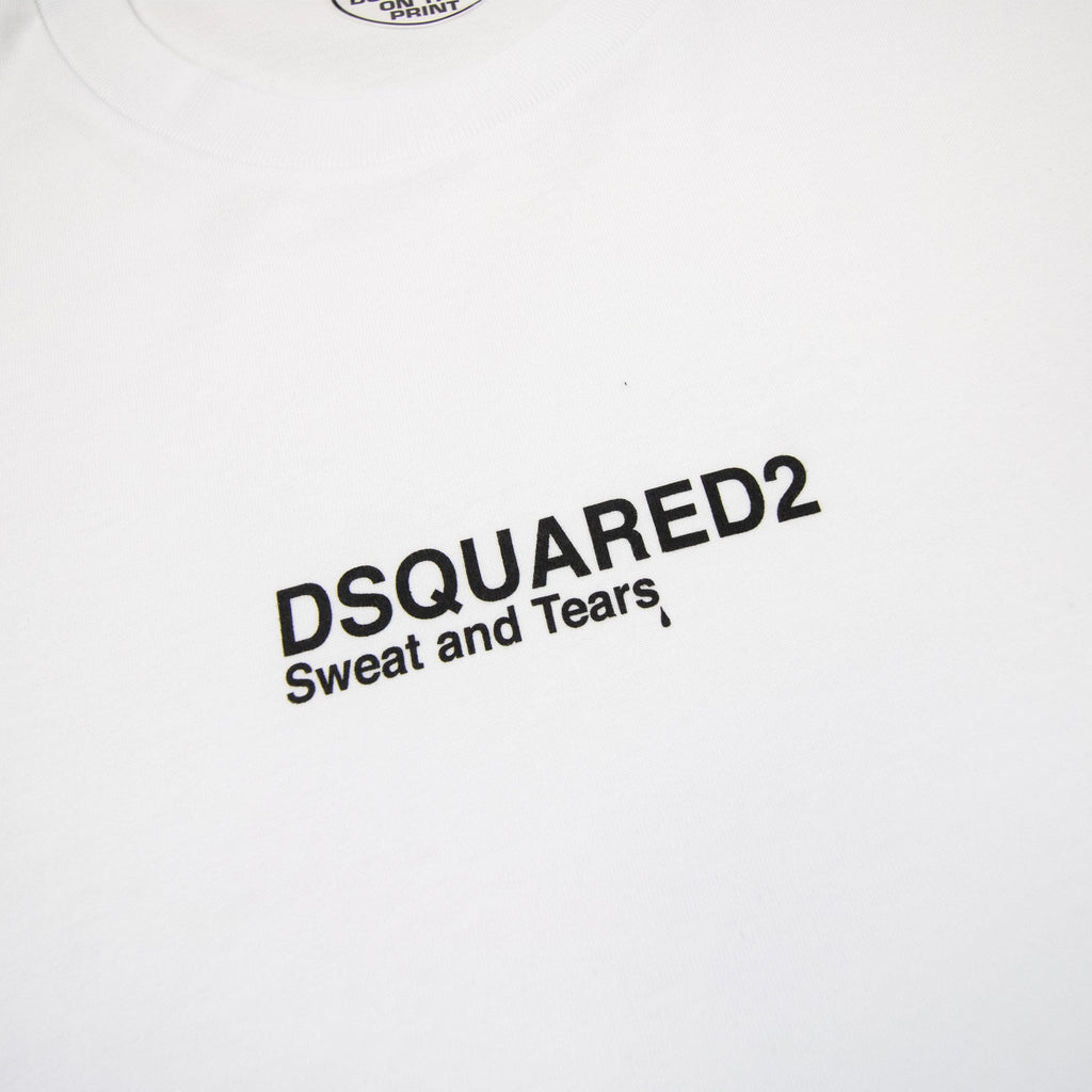 Dsquared2 Sweat And Tears Cool Fit Tee White